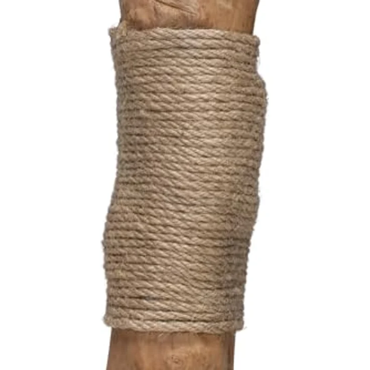 Designed by Lotte Vilja (110 cm, Creme), Katzenbaum mit Teddystoff und Kratzbereich aus Jute – Bild 9