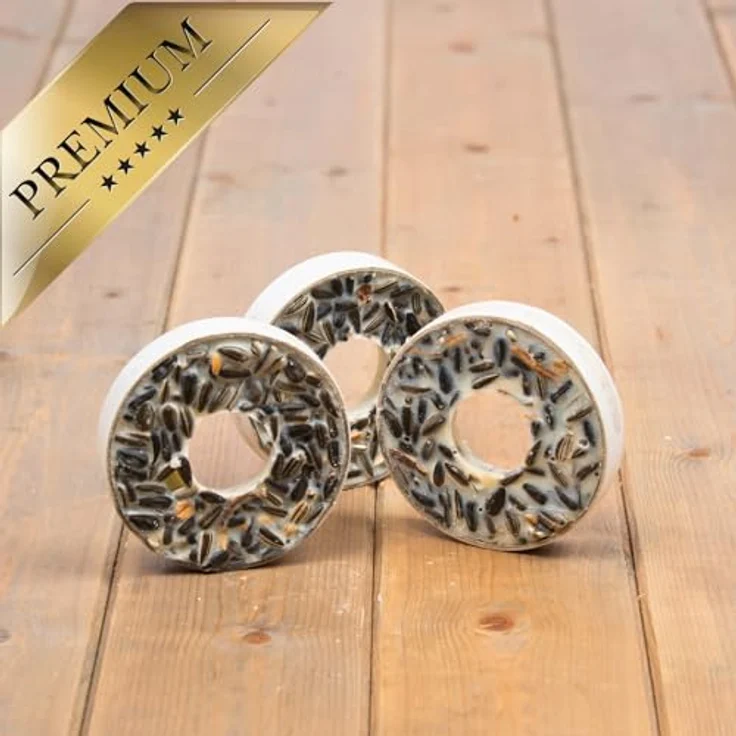 Lyra Pet® Meisenringe, 10 x 3 STK. mit Nährstoffreichen Saaten & Getreiden, Fettreiches Vogelfutter für Wildvögel, ganzjähriger Energielieferant für Balkon & Terrasse – Bild 5