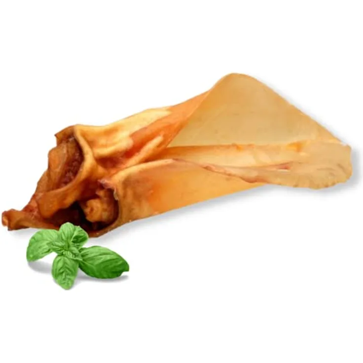 Supravit Rinderohren für Hunde, 1kg, 100% natürliche Kauartikel zur Zahnreinigung und Kaumuskulaturstärkung, für mittelgroße und große Hunde