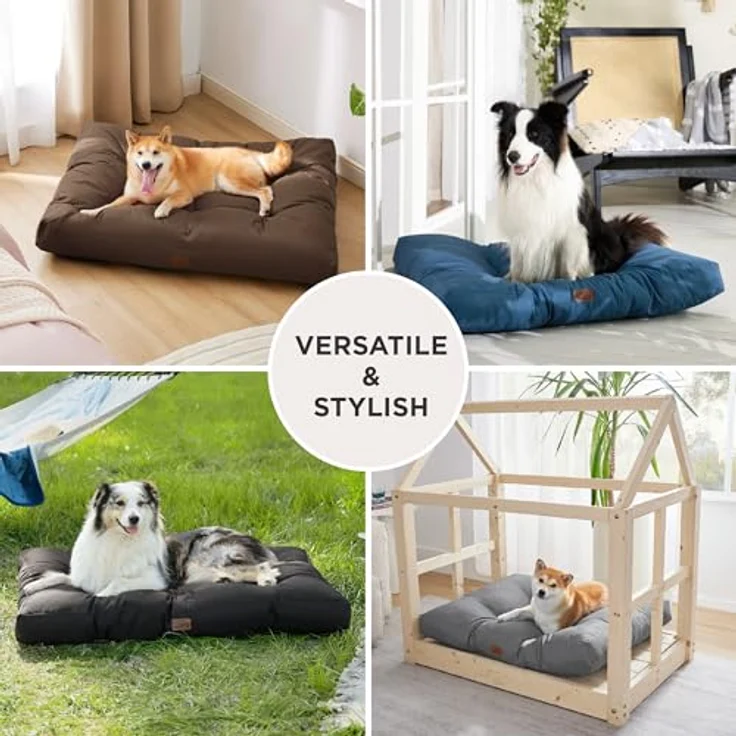 BEDSURE waschbares Hundebett Oxford, für mittelgroße Hunde, 76x50cm, pflegeleicht, grün – Bild 4