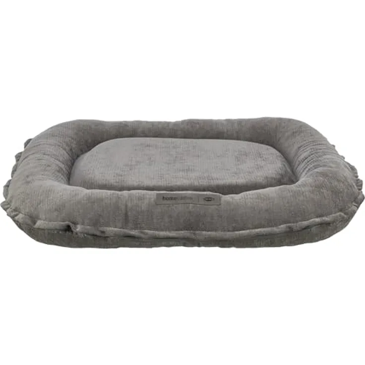 Trixie Hundekissen Vital Lennox, ovales orthopädisches Hundebett in Grau, 70×55cm mit viskoelastischem Schaum für Memory-Effekt und rutschsicherem Boden - 371340