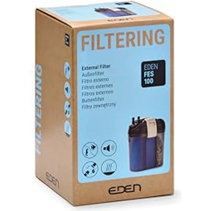 Eden 94071 FES 100 Aquarium Außenfilter, geräuscharmes Doppelfiltersystem für Aquarien bis 100 Liter, platzsparend – Bild 5