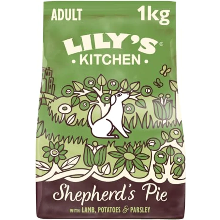 Lily's Kitchen Trockenfutter für ausgewachsene Hunde, Hirtenkuchen mit natürlichem Lamm, 1kg Beutel, getreidefrei, mit Glucosamin und Präbiotika – Bild 1