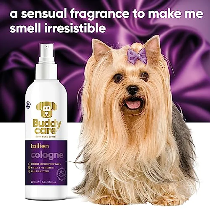 Buddycare TAILIEN Hund-Cologne, Hundeparfüm mit Pro-Vitamin B5 und Aloe Vera, 200 ml, vegan und tierversuchsfrei – Bild 3