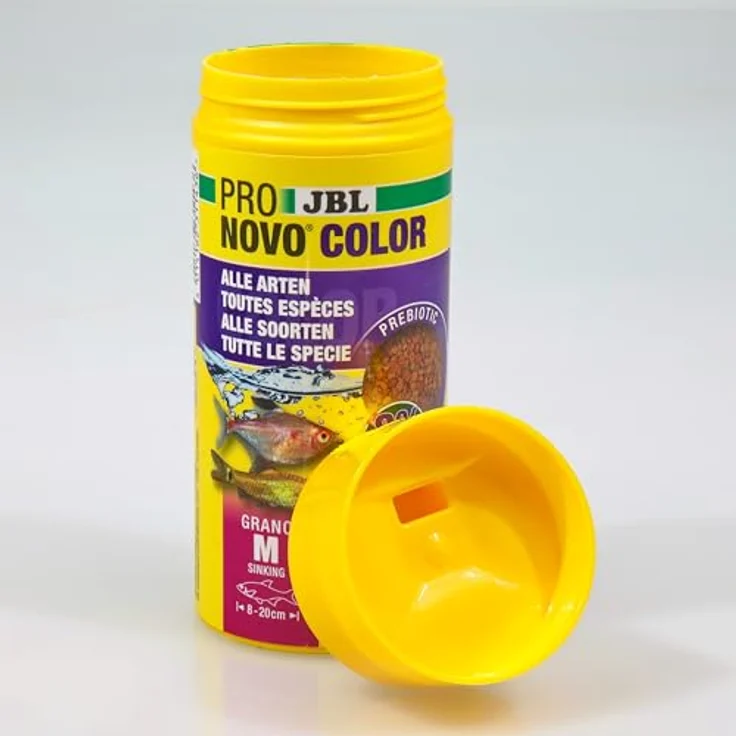 JBL PRONOVO COLOR GRANO CLICK, Farbfutter-Granulat für Aquarienfische 8-20 cm, prebiotisch, 250 ml mit Klickdosierer – Bild 5