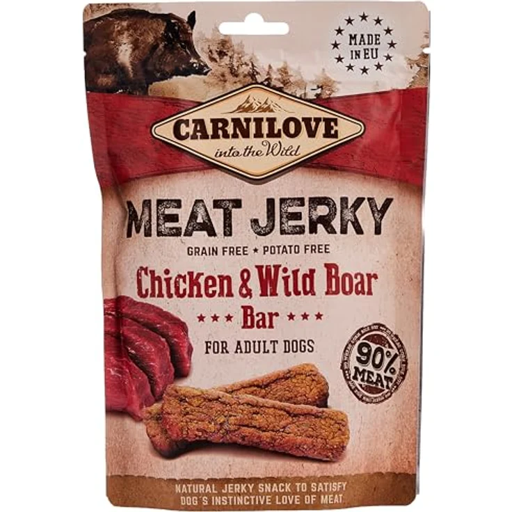 Carnilove Dog - Meat Jerky - Proteinriegel für Hunde aus Huhn und Wildschwein, 100g – Bild 1