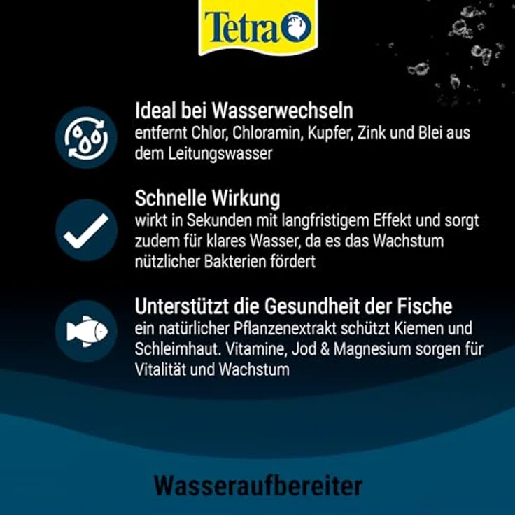 Tetra AquaSafe, Wasseraufbereiter für fischgerechtes Aquariumwasser, neutralisiert schädliche Stoffe, 250 ml Flasche – Bild 3