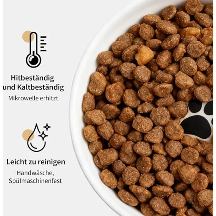 unbholkk Katzennapf Set, 4 Stück Keramische Futternäpfe, Whiskerfreundliches Flachdesign, Weiß, Ideal für Katzen und Kleintiere – Bild 3
