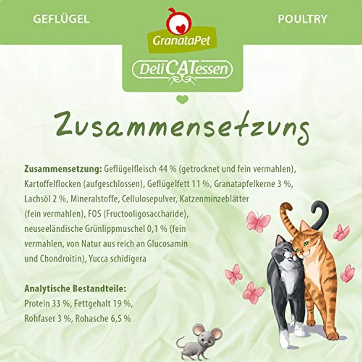 GranataPet DeliCatessen Geflügel Adult, Trockenfutter für Katzen, getreidefrei & ohne Zuckerzusätze, 9 kg – Bild 4