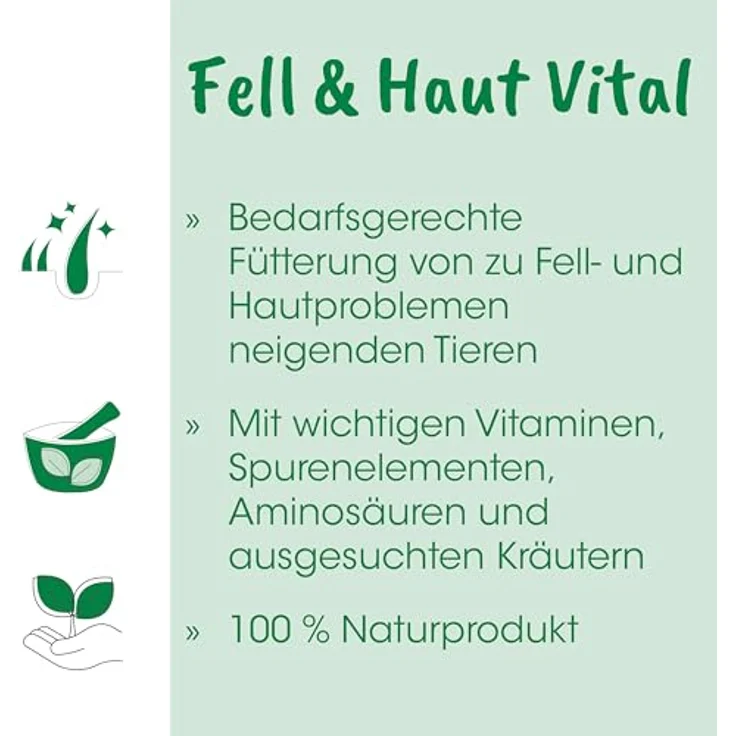 cdVet Fell & Haut Vital, Ergänzungsfuttermittel für Hunde und Katzen zur Unterstützung bei Fell- und Hautproblemen, 750 g – Bild 2