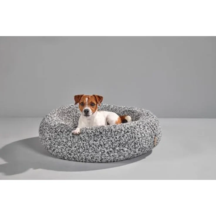 Wolters Sweet Dreams Hundekörbchen L, schwarzes/graues Hundebett aus OEKO-TEX® zertifiziertem Plüsch, waschbar bei 40 °C – Bild 2