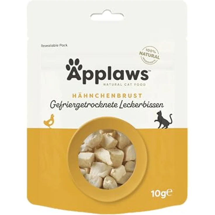 Applaws gefriergetrocknete Katzensnacks, Hühnerbrust, 100% natürliche Zutaten, Packung mit 12 x 10g Beuteln – Bild 2