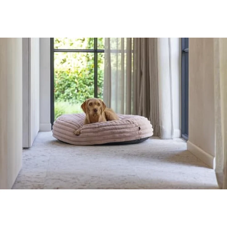 Designed By Lotte Tierkissen Hundekissen Reza rund rosa, rutschfeste Unterseite – Bild 4