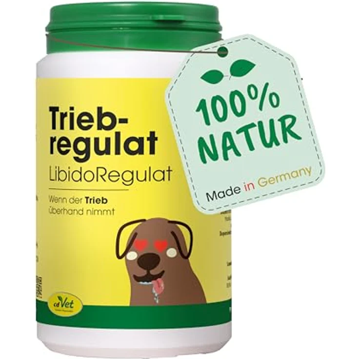 cdVet TriebRegulat für Hunde, Natürliche Unterstützung beim Triebverhalten mit Mönchspfeffer, Ergänzungsfuttermittel, 120g, ohne Zusätze – Bild 1