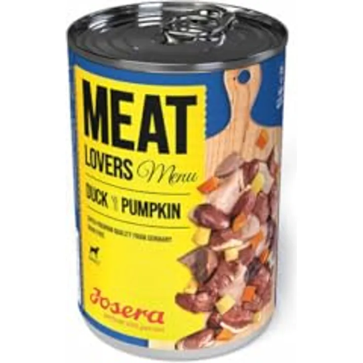 Josera MEAT LOVERS MENU DUCK e PUMPKIN, Hunde-Nassfutter ohne Gluten und Getreide, 400g