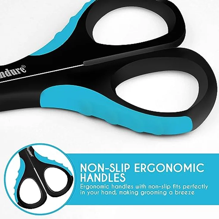 Candure Profi Krallenschere für Hunde und Katzen, Edelstahl Nagelknipser mit Nagelfeile, ergonomisches Design, klein (XS), blau – Bild 3