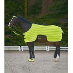 WALDHAUSEN Reflex Ausreitdecke, leichte Decke aus stark reflektierendem Netz-Gewebe mit Silber-Leuchtstreifen, Größe 145 cm, neon gelb