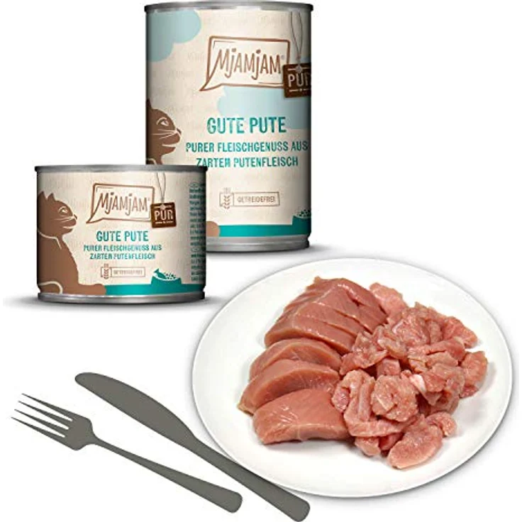 MjAMjAM Premium Nassfutter für Katzen - Mixpaket V - 6 x 200 g, getreidefrei mit 71% Fleischanteil, Monoprotein – Bild 5