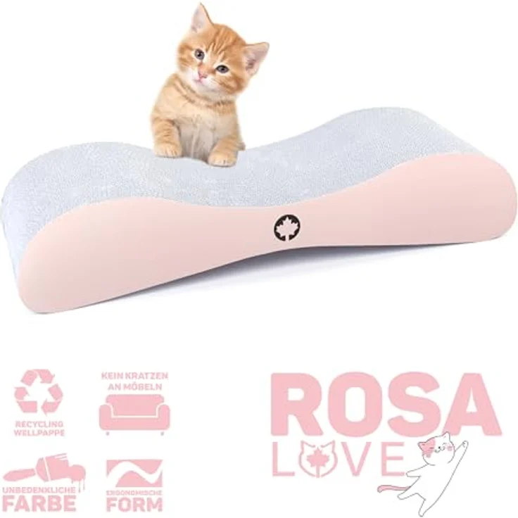 CanadianCat Company Satellite 2.0 Kratzbrett für Katzen, rosa, inkl. Katzenminze, großzügige Kratzfläche, ergonomisches Design, robust und langlebig – Bild 3