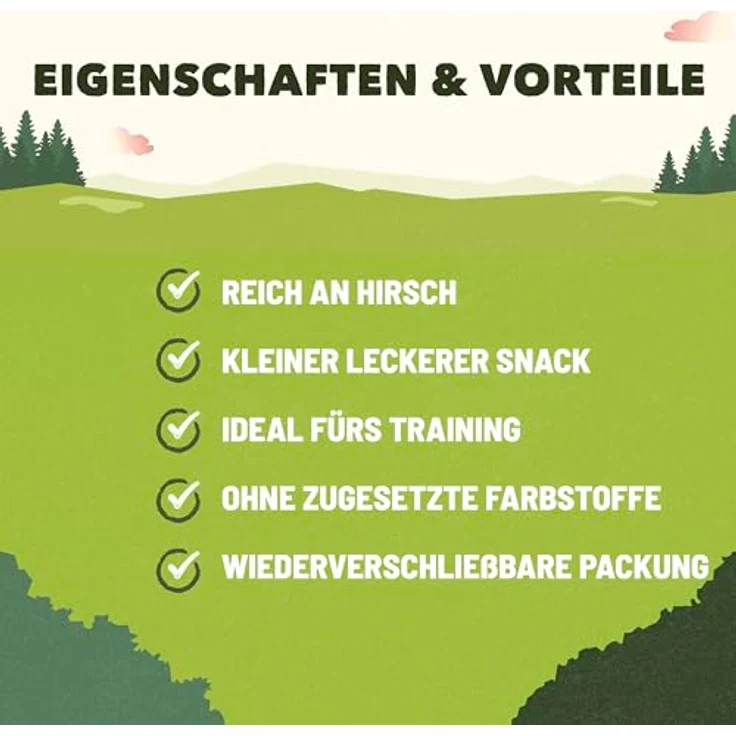 Adventuros Training Hundeleckerlis, reich an Hirsch, fettarm, 6er Pack (6 x 115g) – Bild 2