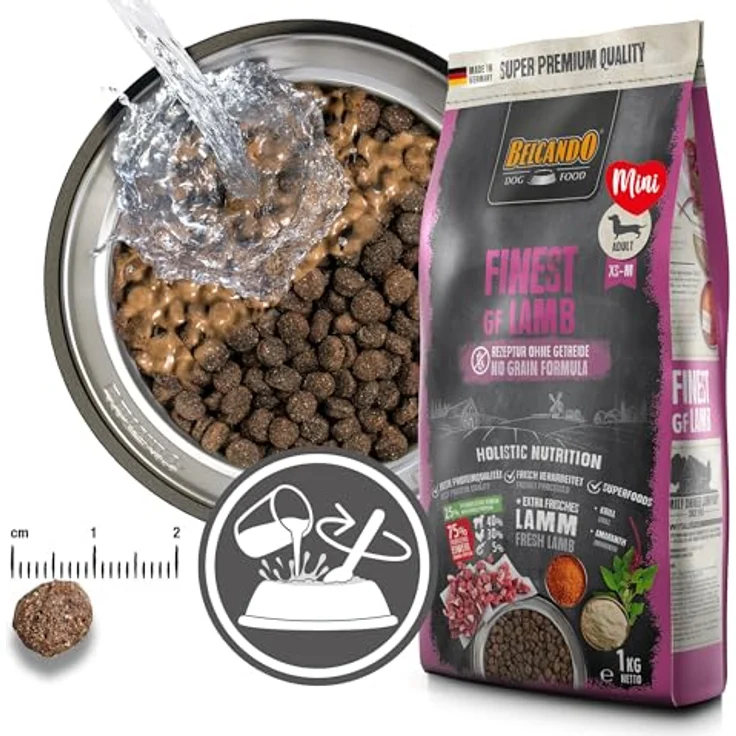 Belcando Finest GF Lamb, getreidefreies Trockenfutter für Hunde, 12,5kg Mini mit Lamm und Amaranth – Bild 3