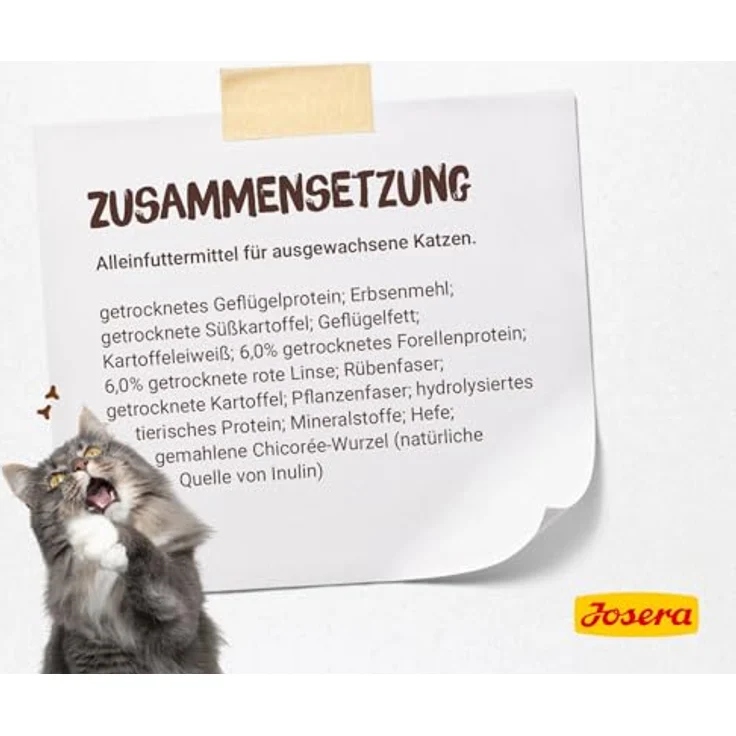 Josera Naturelle, 10 kg Trockenfutter für Katzen, getreidefrei mit Forelle und Linse, niedriger Fettgehalt – Bild 6