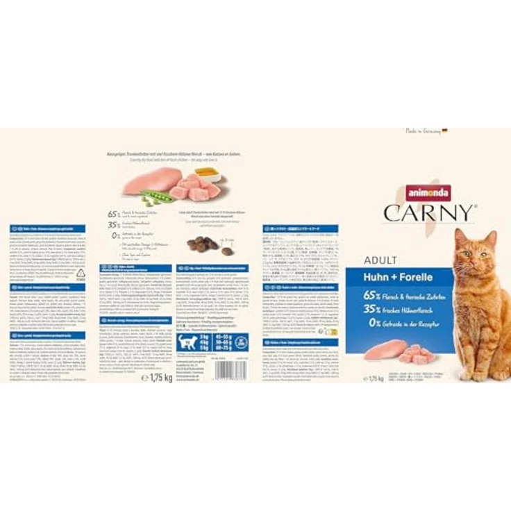 Animonda Carny Trockenfutter Katze Adult, Huhn und Forelle, 1,75 kg, getreidefrei, leicht verdaulich, ohne Zucker und künstliche Zusatzstoffe – Bild 5