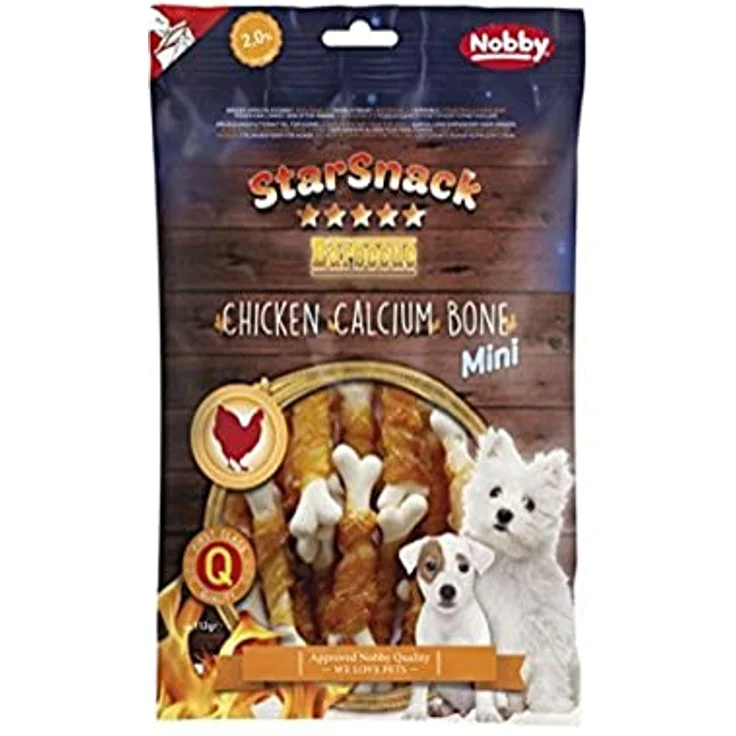 Nobby STARSNACK BBQ MINI Chicken Calcium Bone, 55,9% Hähnchen, 2% Fettgehalt, 113 g – Bild 1
