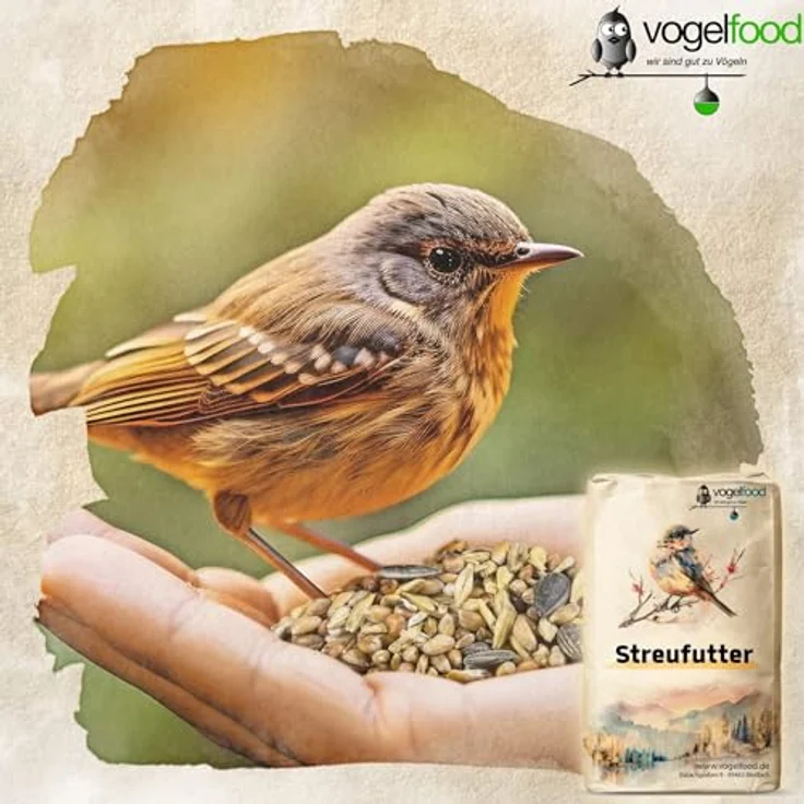 Samore Vogelfood 25 kg Streufutter für Wildvögel, ganzjähriges Premiumfutter mit Sorgumhirse, Sonnenblumenkerne und Hafer – Bild 3
