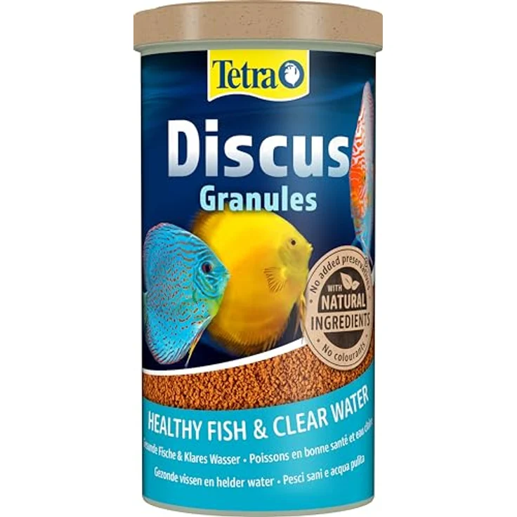 Tetra Discus Granules, Fischfutter für Diskusfische, fördert Gesundheit und Wachstum, 1 L Dose – Bild 1