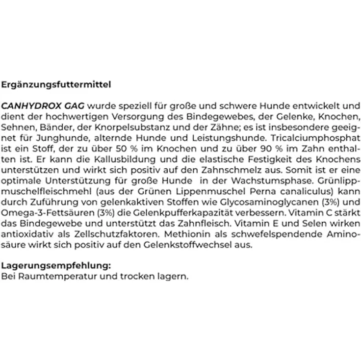 Canina Canhydrox Gag Tabletten, Vitamine für Hunde zur Unterstützung des Bewegungsapparates, 1 x 0.1 kg – Bild 2