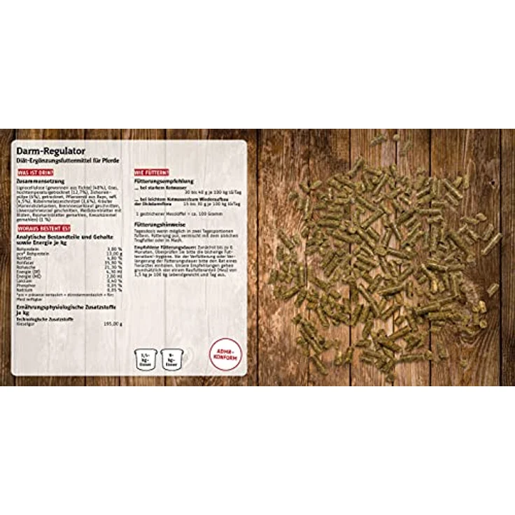 marstall Premium-Pferdefutter Darm-Regulator, 3.5 kg, mit über 50% Previta-Faser für gesunde Dickdarmflora, rot – Bild 2