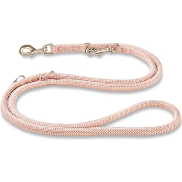 Wolters Hundeleine Führleine K2, dreifach verstellbar, sehr angenehm, 100% Nylon, waschbar, Farbe sepia rosa – Bild 2