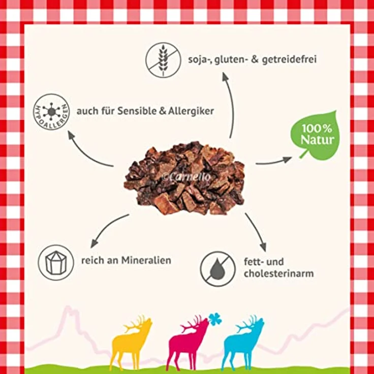 Carnello Alpenglück Luftikus, Getreidefreies Hundefutter trocken, 2 x 100g, gesund und mineralreich – Bild 2