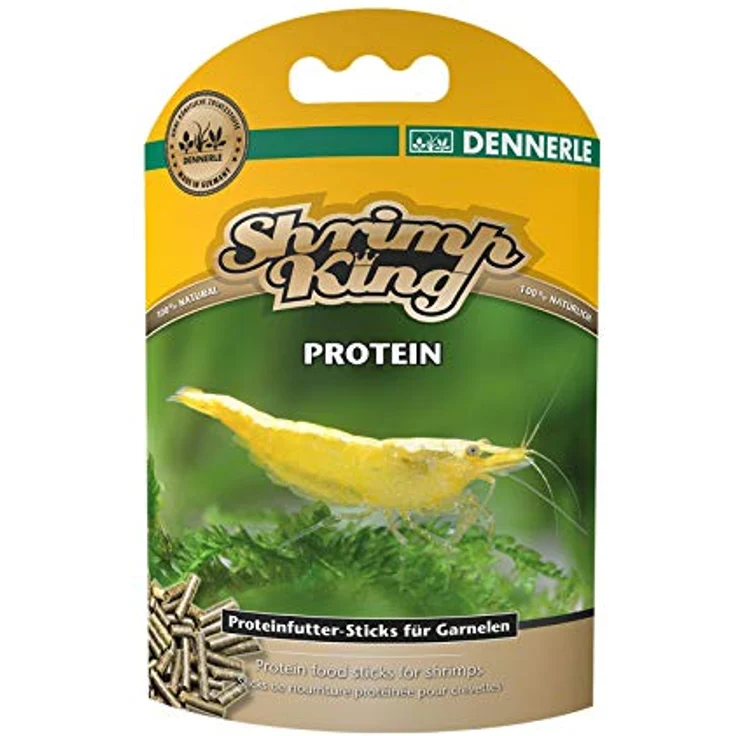 Dennerle Shrimp King Protein, Proteinfutter Sticks für Garnelen mit hohem Eiweißbedarf, fördert Wachstum und Eibildung, 45g – Bild 2