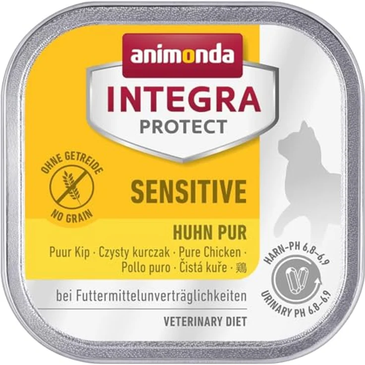 Animonda INTEGRA PROTECT Sensitive Huhn Pur, Katzen Diätfutter für allergische Katzen, 16 x 100 g, ohne Getreide, mono-Protein – Bild 1