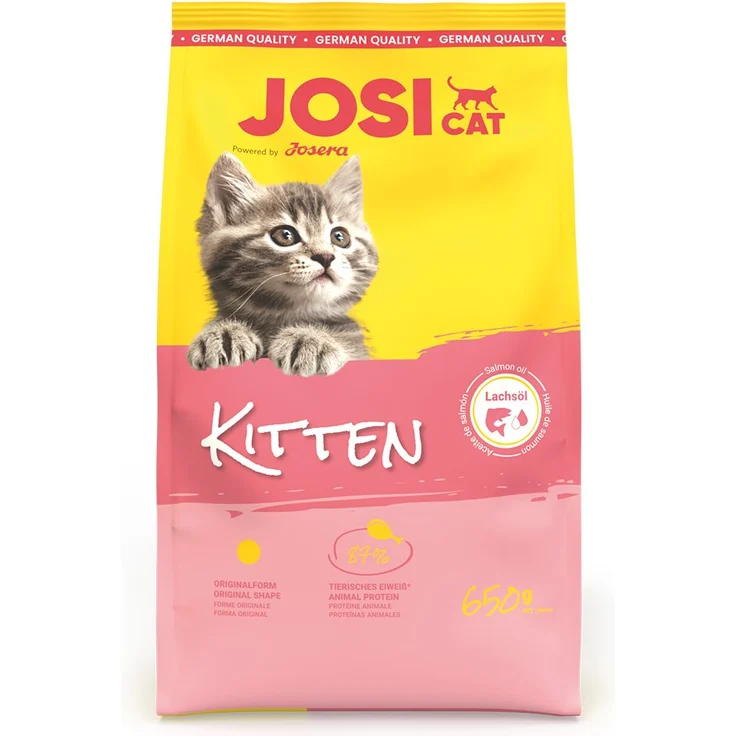 JosiCat Kitten Trockenfutter, 650g für tragende und säugende Katzen mit Omega-3-Fettsäuren und Vitaminen