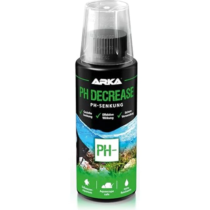 ARKA pH Senker Aquarium 118 ml, senkt pH-Wert und KH, fördert Pflanzenwachstum, einfache Dosierung für Nano- und kleine Becken – Bild 1