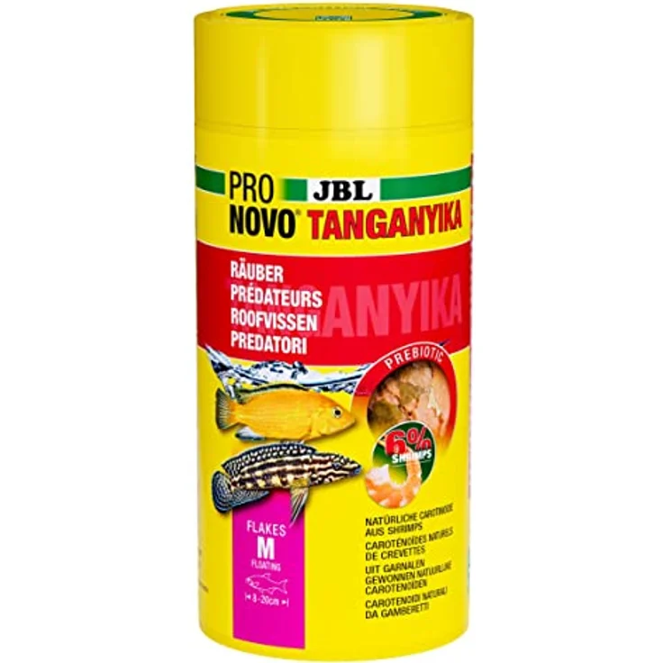 JBL PRONOVO TANGANYIKA FLAKES, Hauptfutter für Buntbarsche 8-20 cm, prebiotisch, 1000 ml Flocken – Bild 1