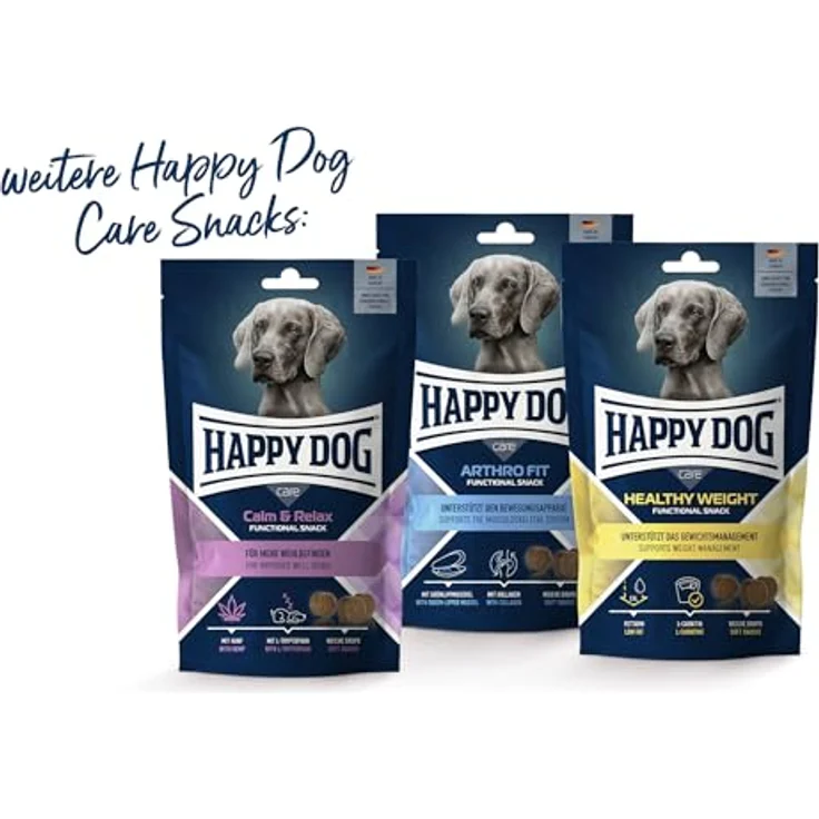 Happy Dog Care Snack Skin und Coat, Ergänzungsfuttermittel für ausgewachsene Hunde, 100g – Bild 4