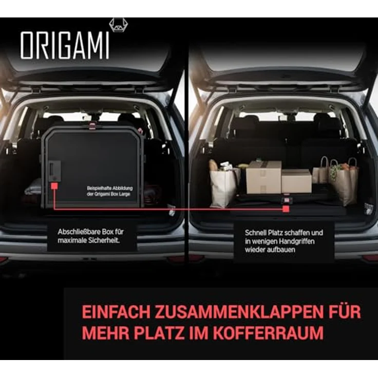 4pets 1ONE1 Origami Hundetransportbox, faltbar, sicherer Auto-Transport für Hunde, vier Größen (S, M, L, XL) – Bild 6
