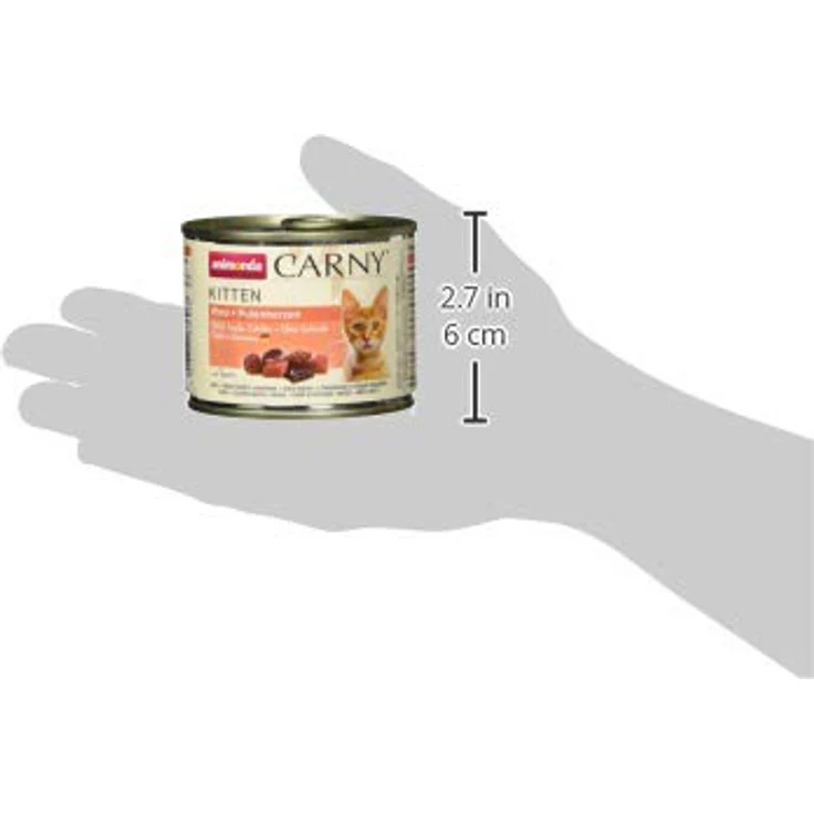 animonda Carny Kitten Nassfutter, Rind + Putenherzen, 6 x 200 g, für Katzen bis 1 Jahr, ohne künstliche Zusatzstoffe – Bild 4