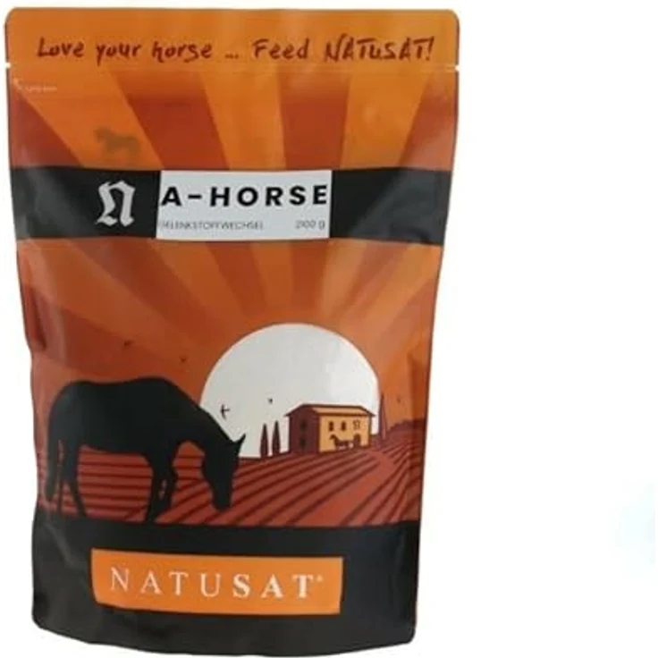 NATUSAT A-Horse, Pferdefutter mit Glucosamin, MSM, Chondroitin und L-Lysin für Pferdegelenke und Gelenkstoffwechsel, 2100 g – Bild 1