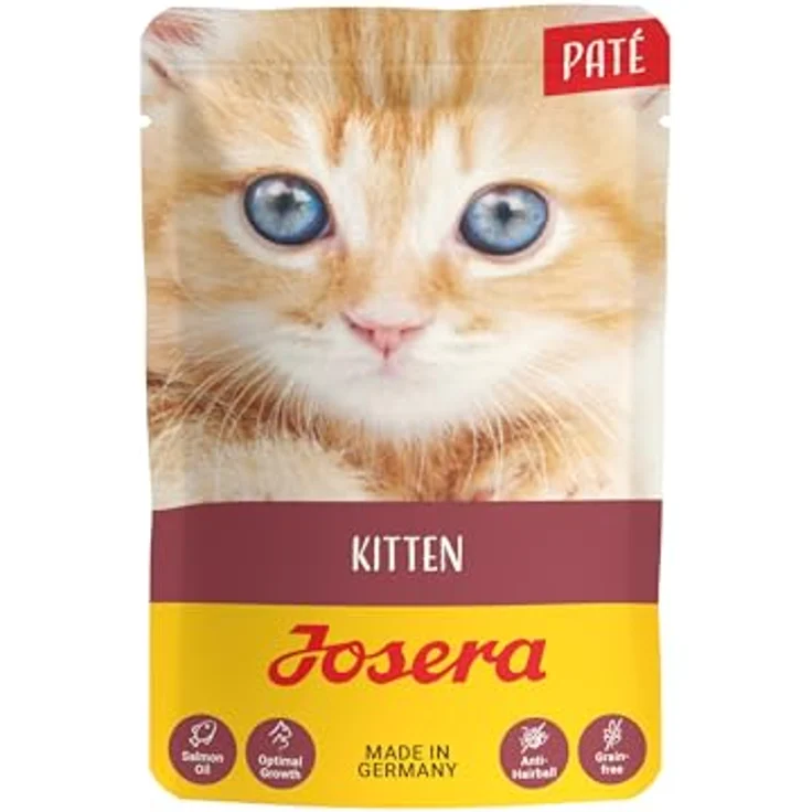 JOSERA Paté Kitten, getreidefreies Katzenfutter mit Huhn, Karotte und Lachsöl, 16 x 85 g, Super Premium Nassfutter für wachsende Katzen, Made in Germany – Bild 2