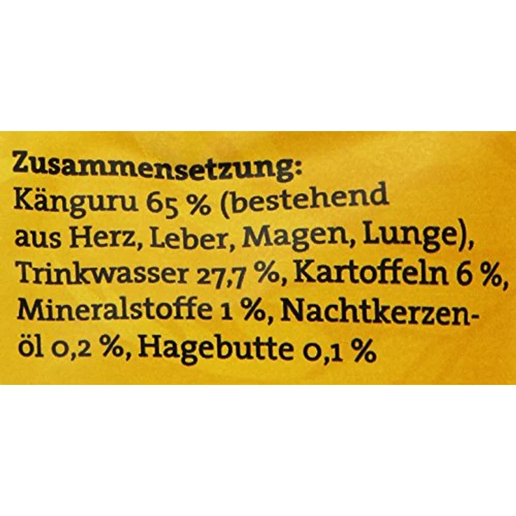 Dogz finefood Hundefutter nass N° 6 Känguru, Feinkost für Hunde & Welpen, getreidefrei & zuckerfrei, 65% Fleischanteil, 12 x 100 g Beutel – Bild 5