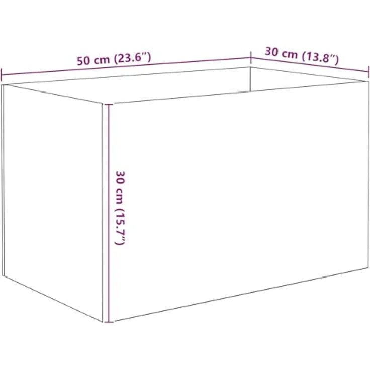 vidaXL Aquarium mit Speicher Transparent, rechteckiges 50 x 30 x 30 cm Glasbecken, modernes Design für Zuhause und Büro, pflegeleicht und robust – Bild 3