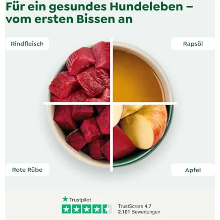 WOW Adult Rind - Trockenfutter für Hunde, Sparpaket 2 x 6 kg, Getreidefrei, Mono-Protein, mit Obst und Gemüse – Bild 4