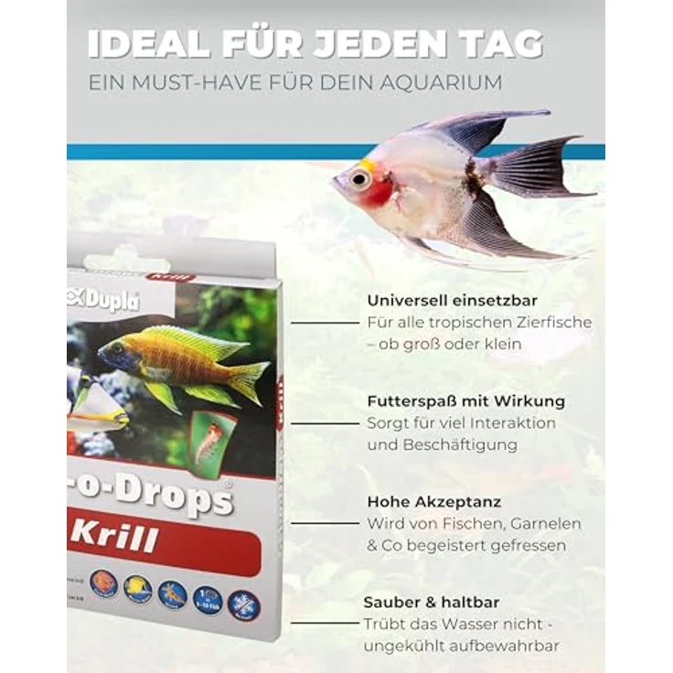Dupla Gel-O-Drops Krill I Geleefischfutter 12 x 2 g, nährstoffreiches und leicht dosierbares Aquarienfutter, ungekühlt lagerbar – Bild 4