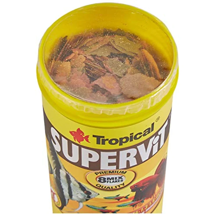 Tropical Supervit Premium Hauptfutter, Flockenfutter für Zierfische, 8-facher Flockenmix mit Vitamin C und Beta Glucan, 250 ml – Bild 3