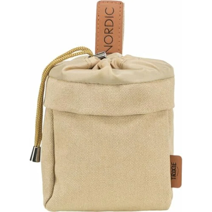 TRIXIE Leckerlibeutel BE NORDIC, Snack-Tasche aus Baumwolle/Polyester, Ø 10 x 14 cm, sand – Bild 6